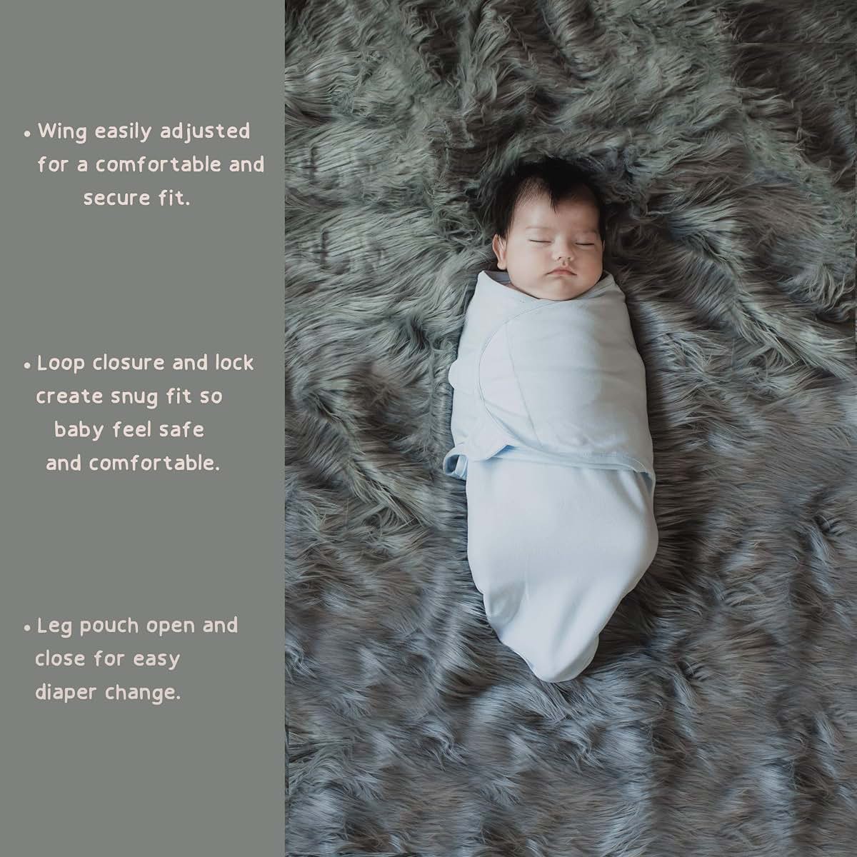 Amelia@Phoebe Adjustable Cotton Swaddle Blanket 2 Pack (photo 3)