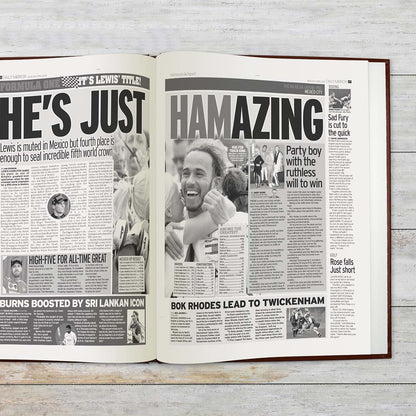 Signature Gifts Formula 1 Personalised Sporting Newspaper UK History Book (photo 4)