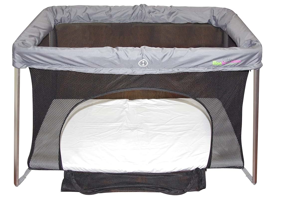 ElanBambino Fitted Travel Crib Sheet, 23 x 44 Inch, White Cotton