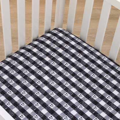 Disney Mickey Mouse Plaid Nursery Fitted Crib Sheet