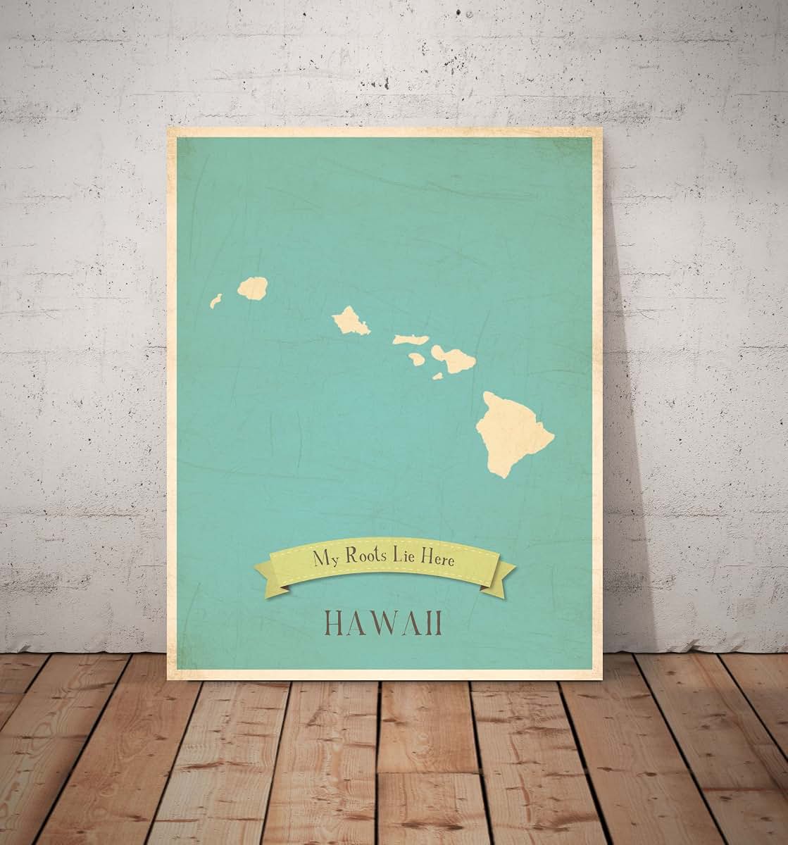 Children Inspire Design My Roots Hawaii Personalized Wall Map 11x14