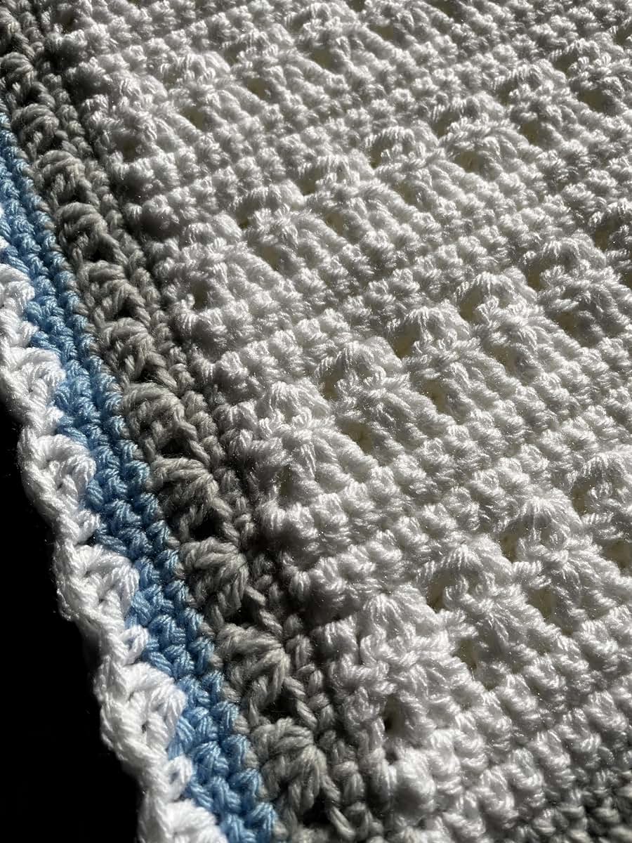 Kim's Crochet Designs Hand Crochet Baby Boy Blanket, Americana Style