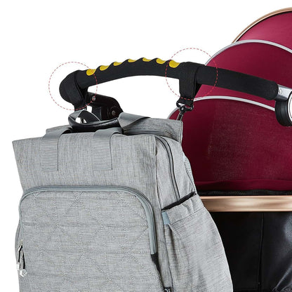 SoHo Designs Kenneth Diaper Backpack 6-Piece Set In Classic Gray (photo 3)