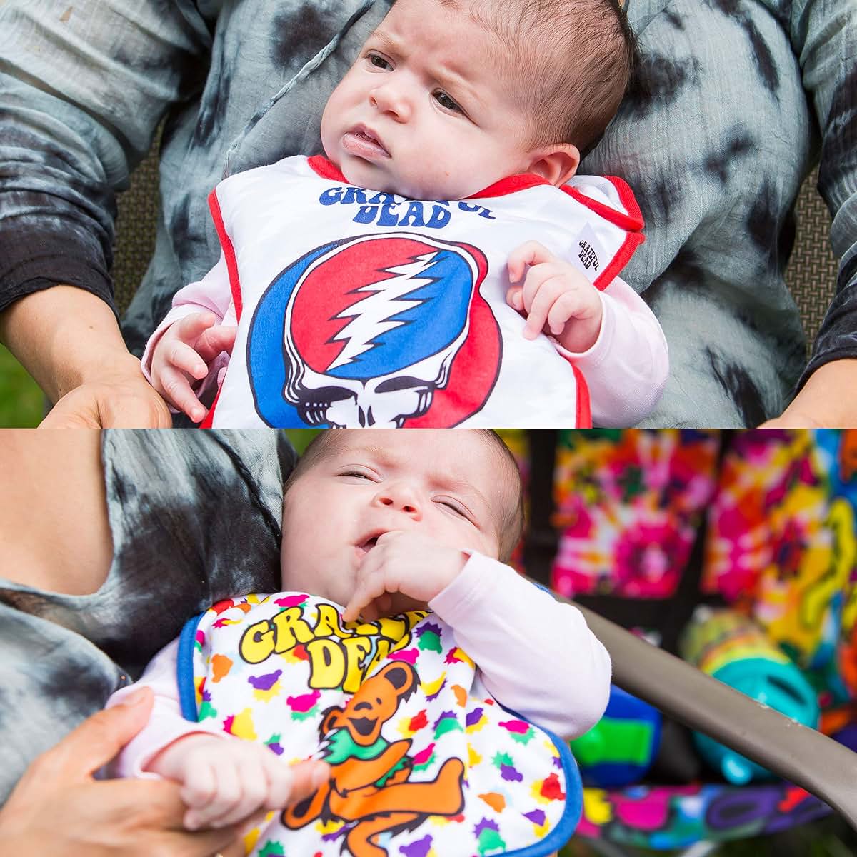 Daphyls Grateful Dead Baby Bibs 2-Pack Extra Soft (photo 3)