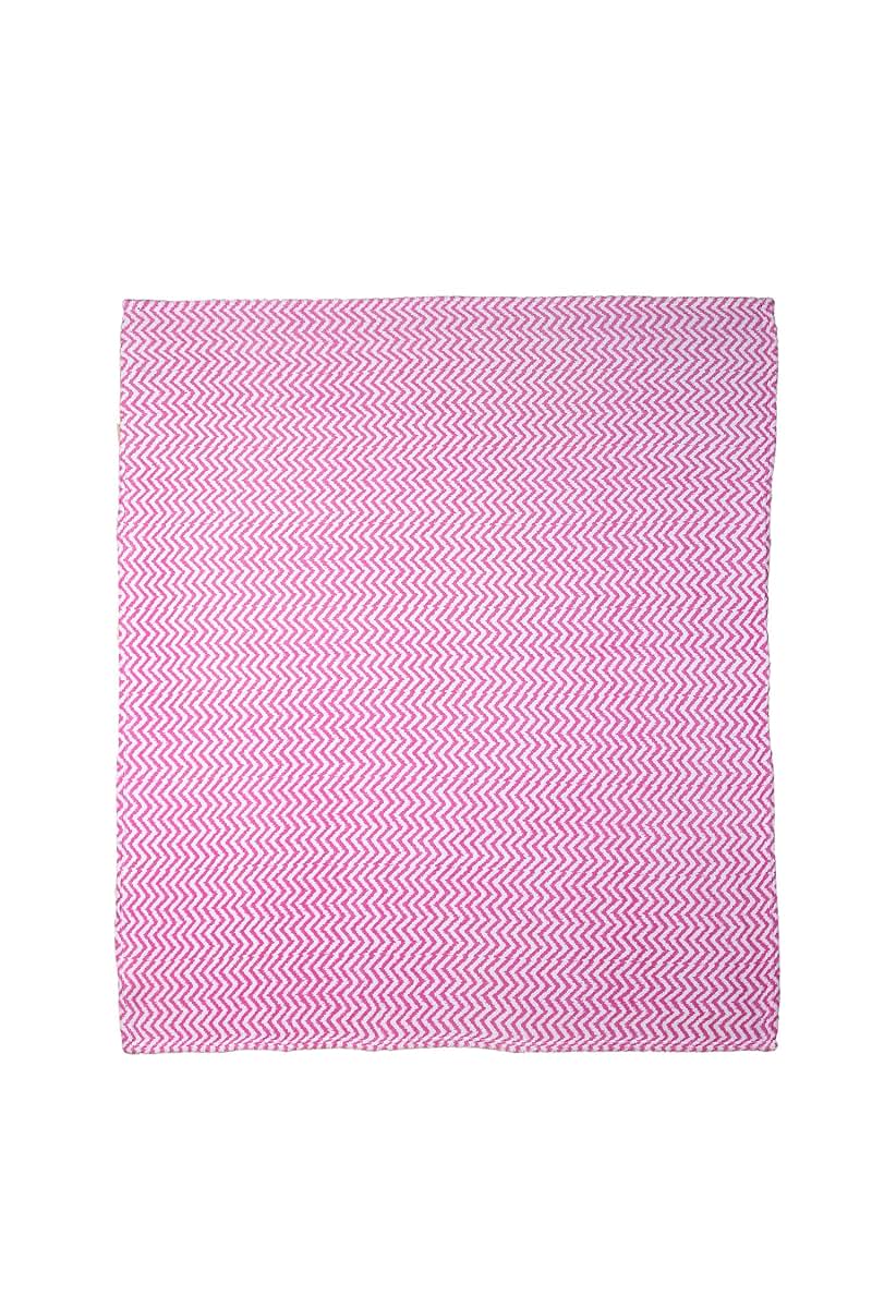 Bacati Ikat Chevron Toddler, Multi-Use, Travel, and Throw Blanket in Bright Pink (photo 3)