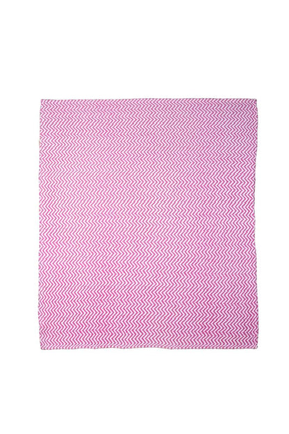 Bacati Ikat Chevron Toddler, Multi-Use, Travel, and Throw Blanket in Bright Pink (photo 3)