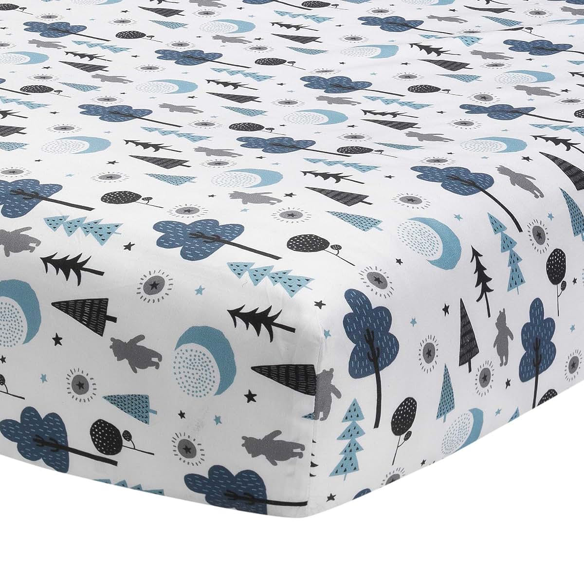 Lambs & Ivy Forever Pooh Fitted Crib Sheet, Multicolor, 28x52 Inch