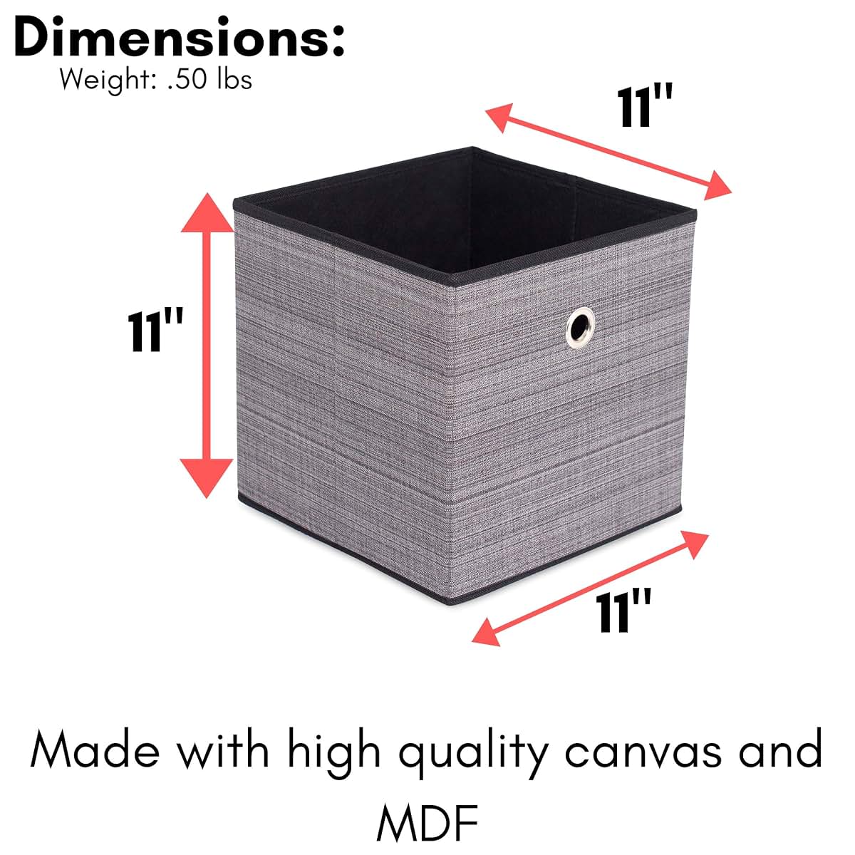 Internet's Best Canvas Storage Bin, Grey