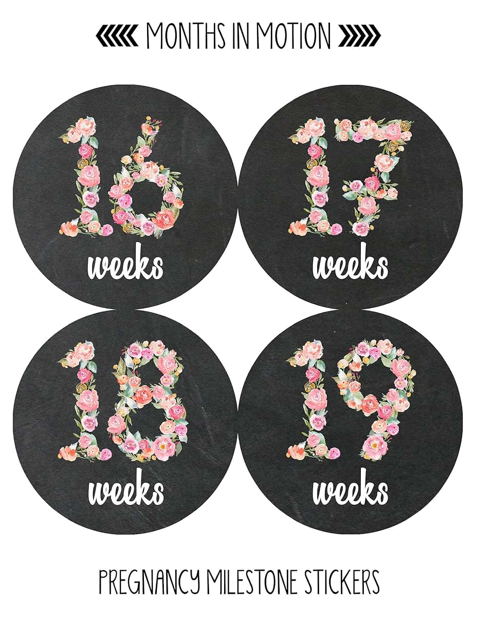 Months In Motion Pregnancy Weekly Belly Growth Stickers - 36 Piece Set (photo 3)