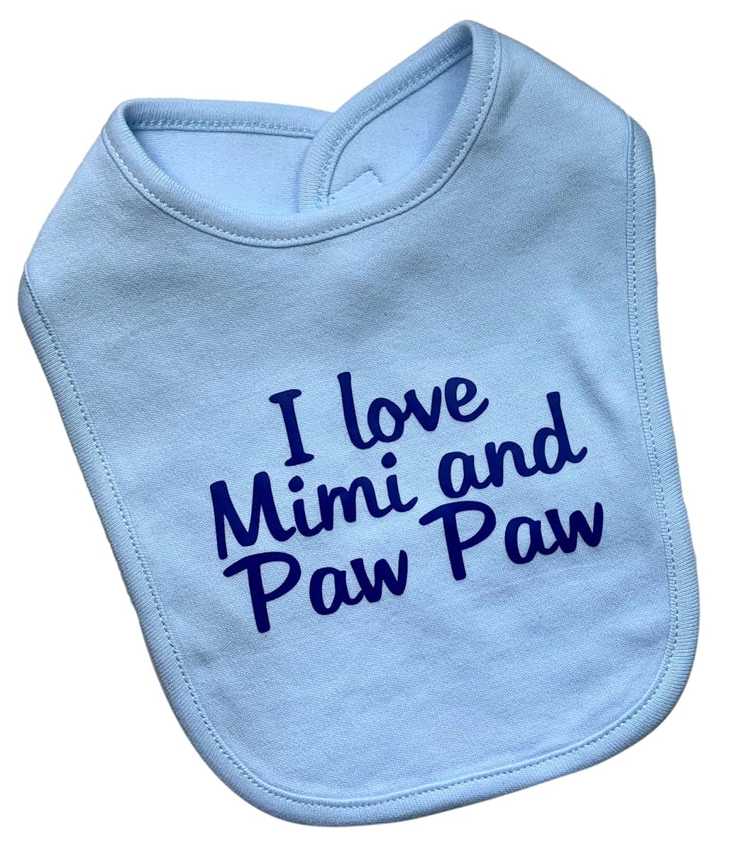 Funny Girl Designs Personalized Baby Bib CUSTOMIZED with Your VINYL Text and Color Of Choice 100% Cotton Unisex (PINK