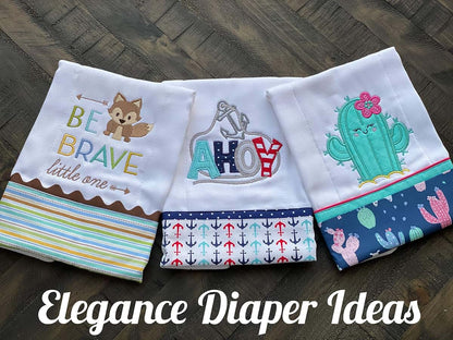 Elegance Diaper, Prefold Cloth Diaper Regular 4x6x4 6 Pack 100% Cotton (White) (photo 3)