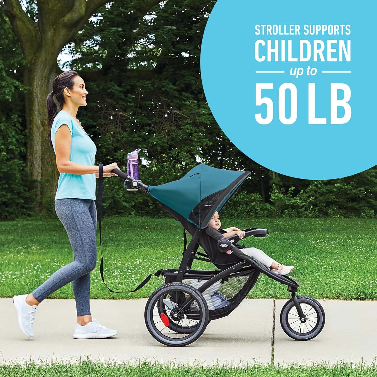 Graco FastAction Jogger LX Stroller, One-Hand Fold, ICS Compatible