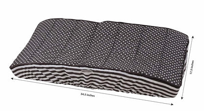 Bacati Elephants Unisex Pin Dots Diaper Changing Pad Cover, Grey (photo 2)