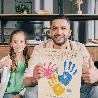 Personalization Lab Best Dad Ever Custom DIY Handprint Sign