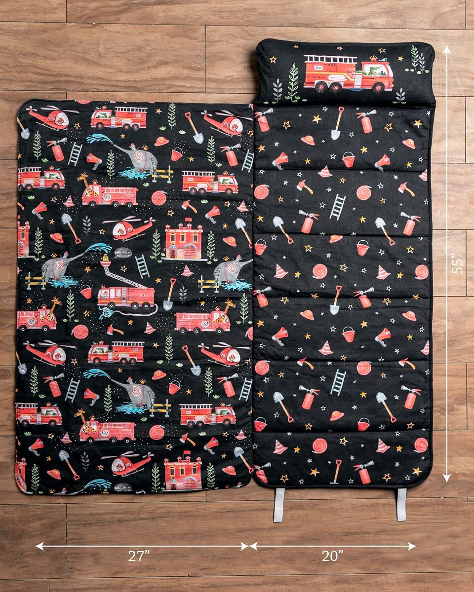 Maison d' Hermine Nap Mat With Reusable Pillow And Blanket, Shoulder Carry Straps