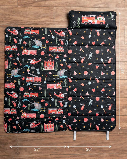 Maison d' Hermine Nap Mat With Reusable Pillow And Blanket, Shoulder Carry Straps