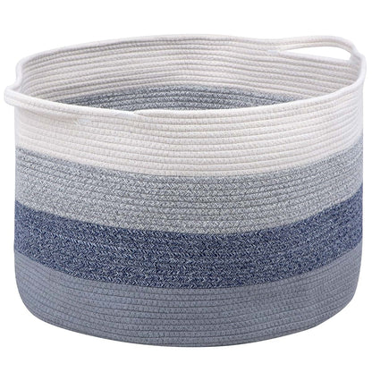Modernetic Cotton Rope Basket - Large Decorative Woven Storage Bin