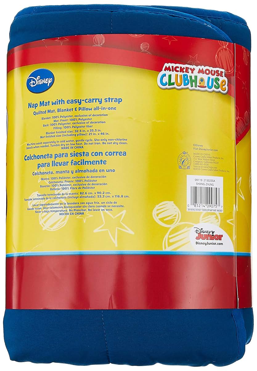 Disney Mickey's Flight Academy Rolled Nap Mat for Toddlers