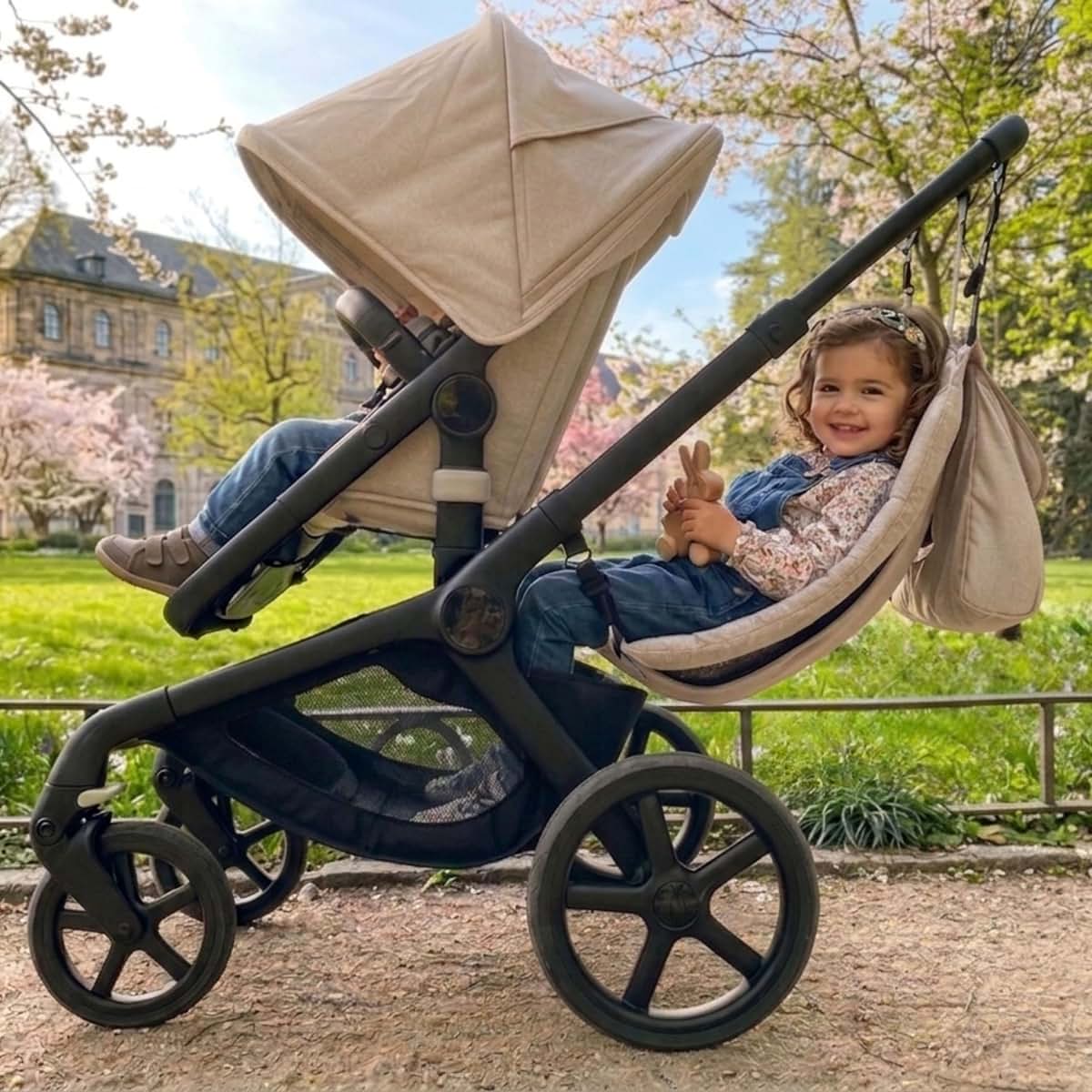Twogether Ride Hammock Seat Attachment For Strollers - Sandstone (photo 4)