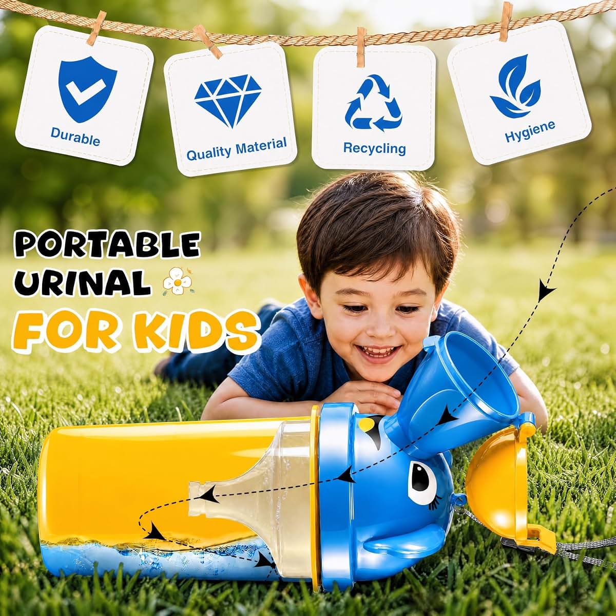 BYETOO Portable Kids Travel Urinal Potty Training Cup for Boys 500ml (photo 3)