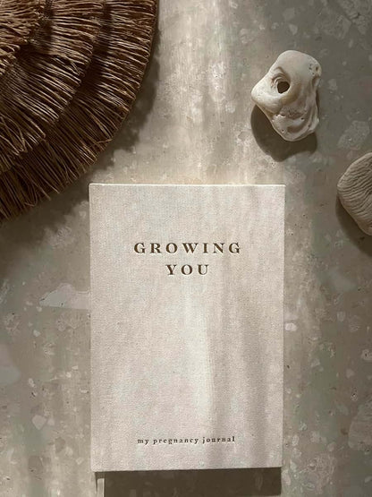 Campos & Olives Keepsake Pregnancy Journal With Linen Hardcover