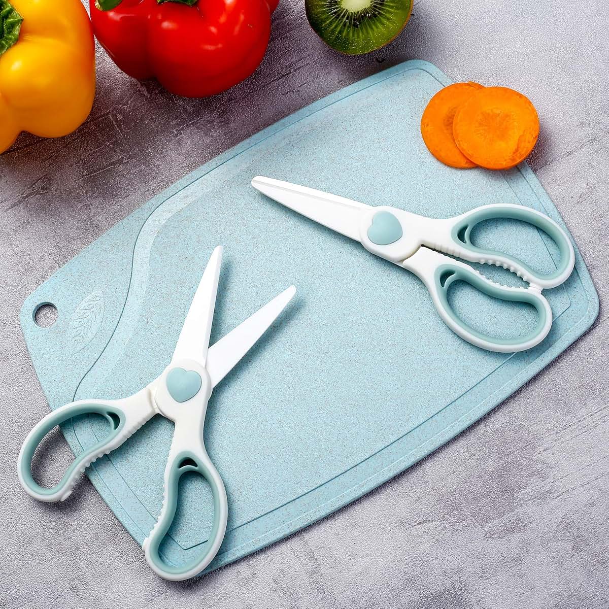 Wellstar Ceramic Scissors for Baby Food Cutting Shears with Travel Case