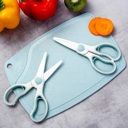Wellstar Ceramic Scissors for Baby Food Cutting Shears with Travel Case