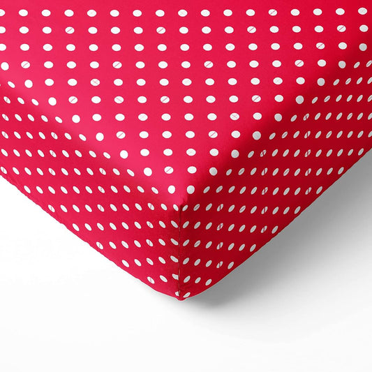 Bacati - 2 Pack Mix and Match Pin Dots Neutral 100% Cotton Universal Baby US Standard Crib or Toddler Bed Fitted Sheets