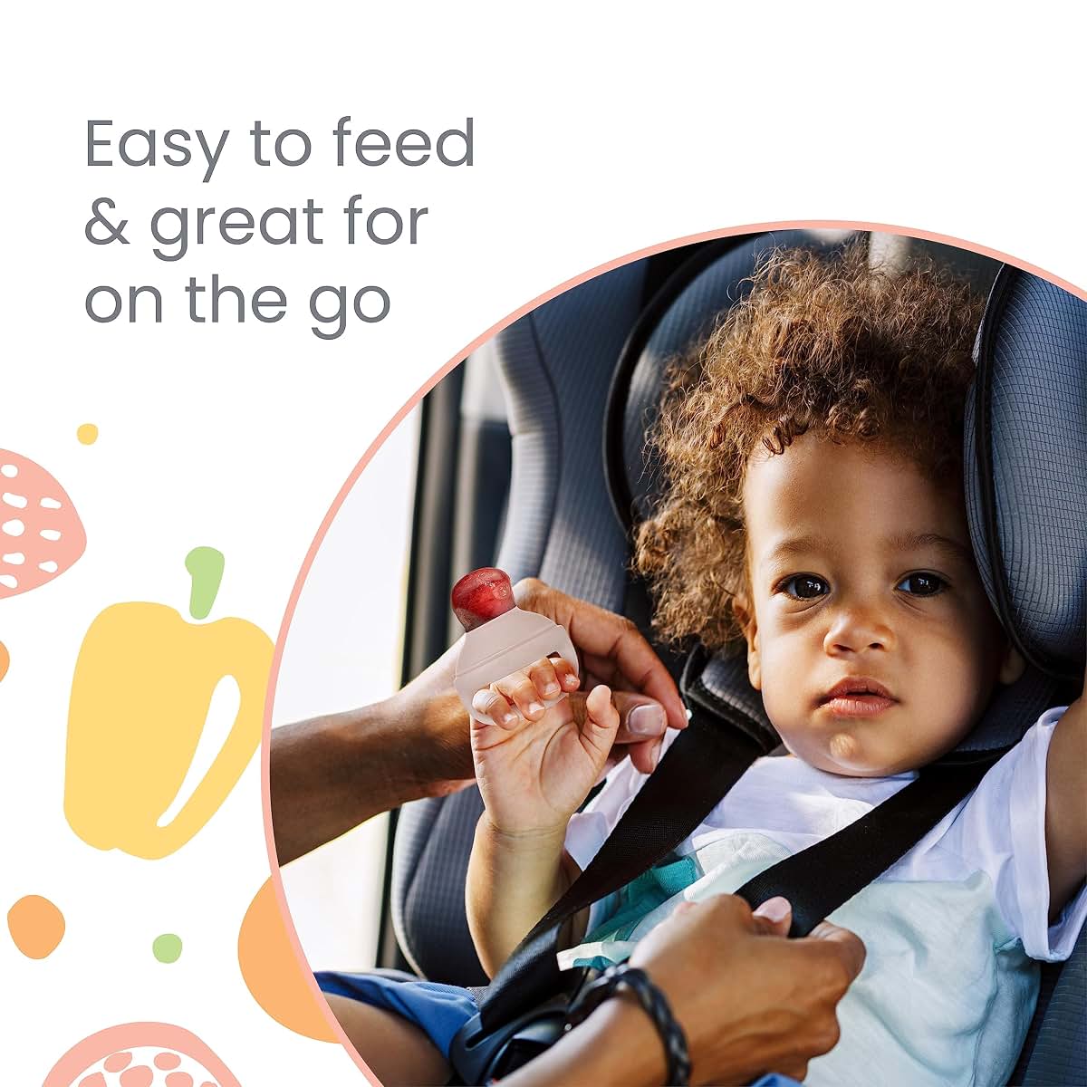 Lulyboo Silicone Fresh Fruit and Veggie Self-Feeder Pacifier for Babies 6+ Months