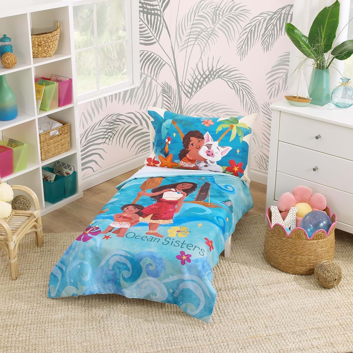 NoJo Disney Moana Ocean Sisters 4 Piece Toddler Bed Set