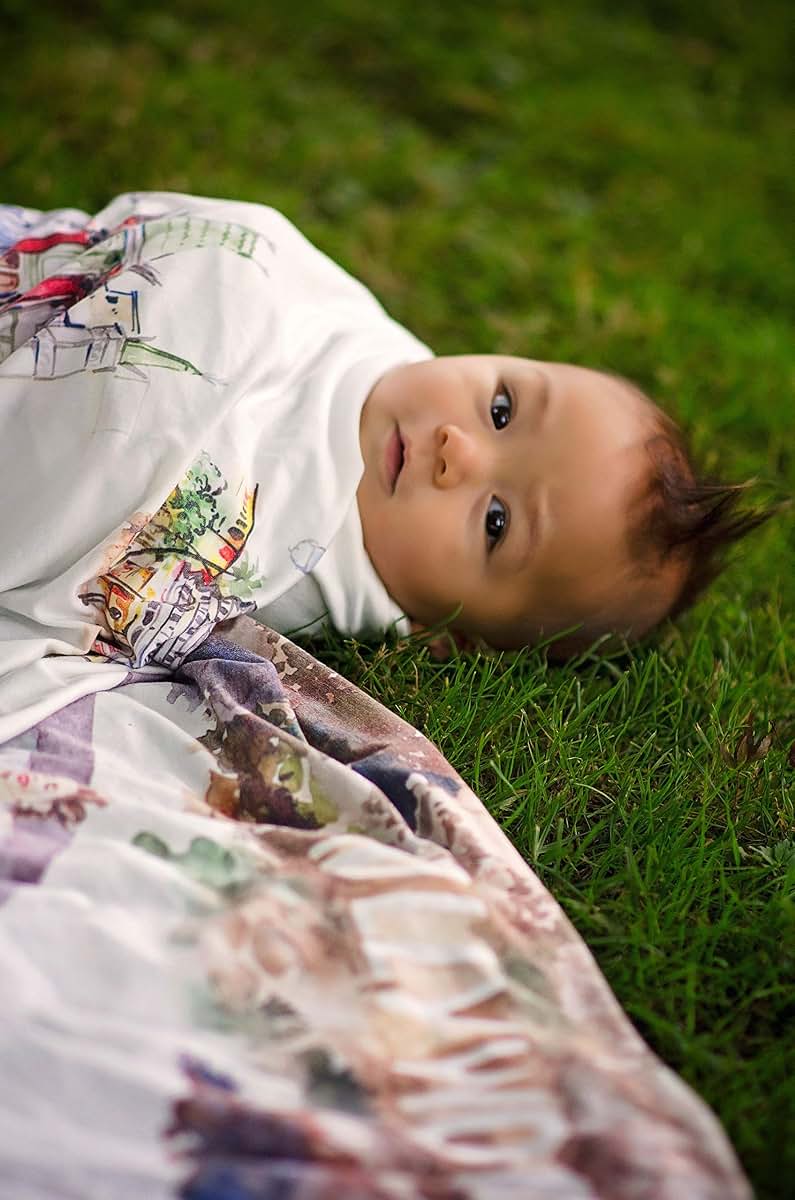 BabyOneStop Swaddling Wrap Blanket, Hollywood Landmark Collection Print