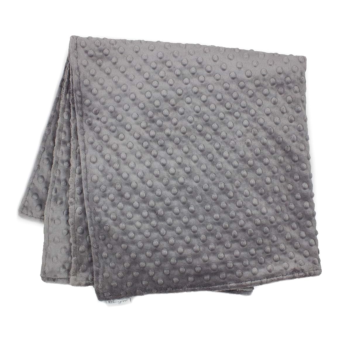 MEG ORIGINAL Charcoal Grey Minky Dot Baby Blanket 397 (photo 3)