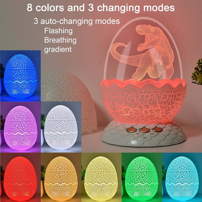 Portable Dinosaur Egg Night Light for Kids Room Decor