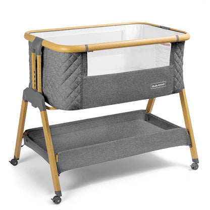 BaeBae Goods 3 In 1 Baby Bassinet With Wheels And Adjustable Height