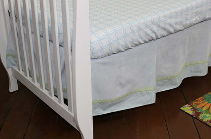 Nurture Imagination Mix and Match Baby Blue Corduroy Dust Ruffle