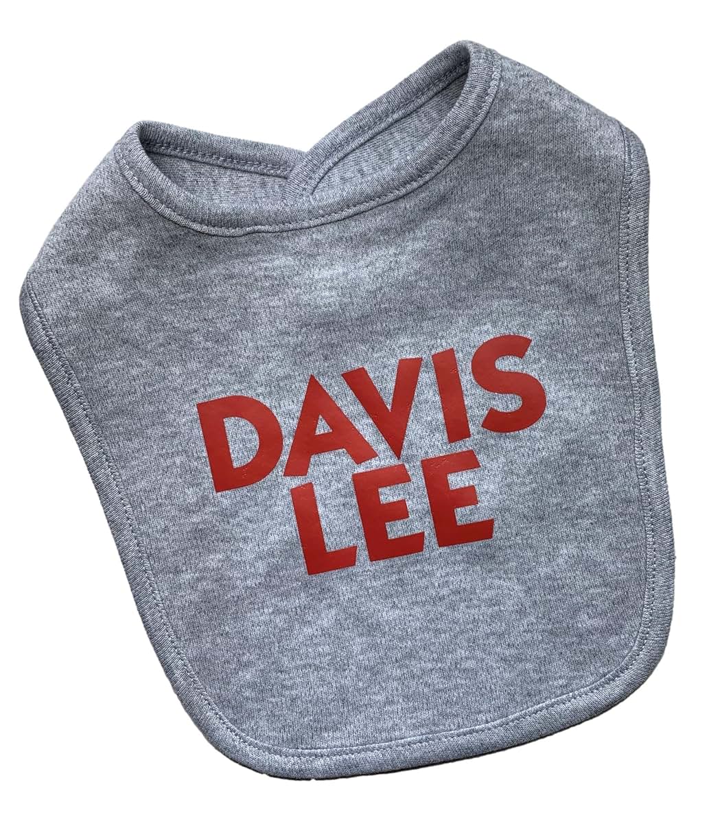 Funny Girl Designs Personalized Baby Bib CUSTOMIZED with Your VINYL Text and Color Of Choice 100% Cotton Unisex (PINK