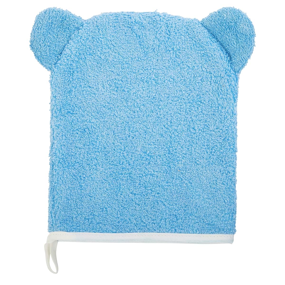 C.R. Gibson Cute Bear Cotton Gender Neutral Baby Bath Mitt