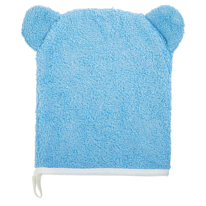 C.R. Gibson Cute Bear Cotton Gender Neutral Baby Bath Mitt