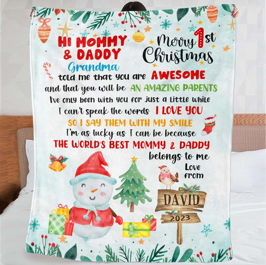 46Custom Personalized Blanket for New Parents from Baby New Parents Gifts Grandma Told Me That You are for Mom Dad to