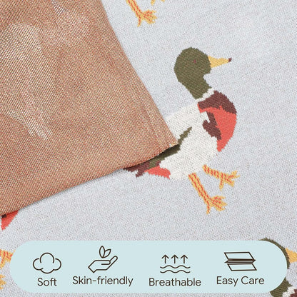 Chicplaid Adorable Mallard Duck Baby Blanket for Bed, 48 x 32 Inch (photo 3)