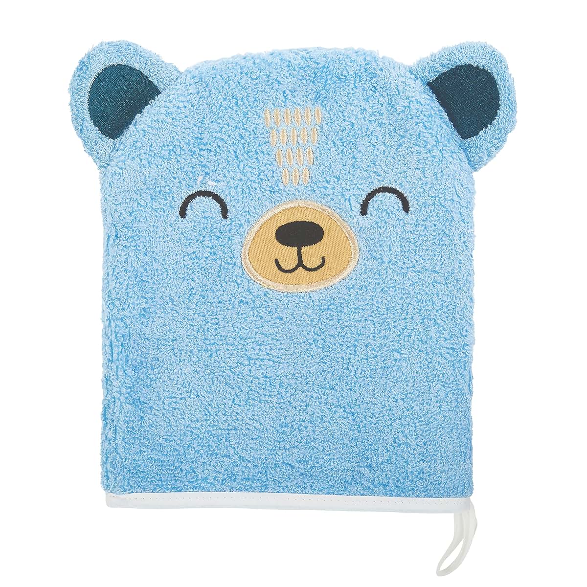 C.R. Gibson Cute Bear Cotton Gender Neutral Baby Bath Mitt