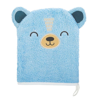 C.R. Gibson Cute Bear Cotton Gender Neutral Baby Bath Mitt
