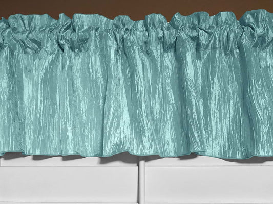 Zen Creative Designs Crinkle Taffeta Window Valance, Aqua