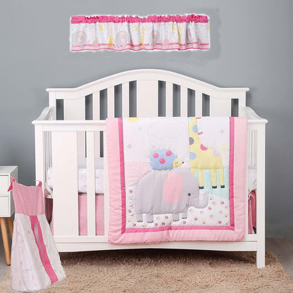 CribMATE 1 PCs Pink Birds Elephant Crib Diaper Stacker Storage Organizer (photo 2)