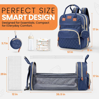 LillyNaps Diaper Bag Backpack with Changing Station | 600D Oxford Waterproof Baby Bag for Mom & Dad | Large Baby Diaper (photo 2)