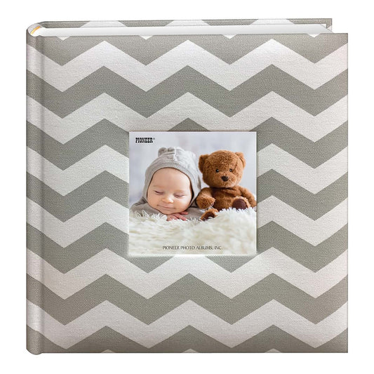 Chevron Fabric Photo Album For Baby Keepsakes With Frame