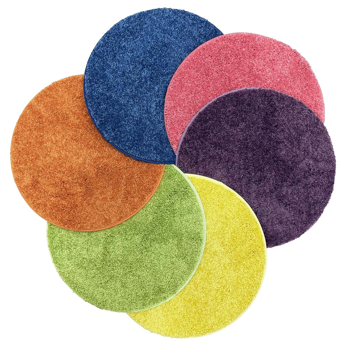 Koeckritz Rugs Bright Multi Carpet Circle Seats, Set of 6, 18" Round (photo 3)