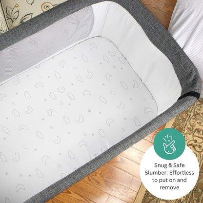 TANSY PANDA Bassinet Sheets for Angelbliss, Koolerthings, Chicco LullaGo, BCOL, Semphis Bassinet Bedside Sleeper by