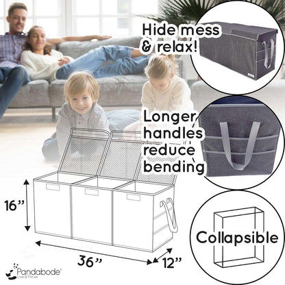 Pandabode Extra Large Toy Box and Storage Organizer with Pockets (photo 4)