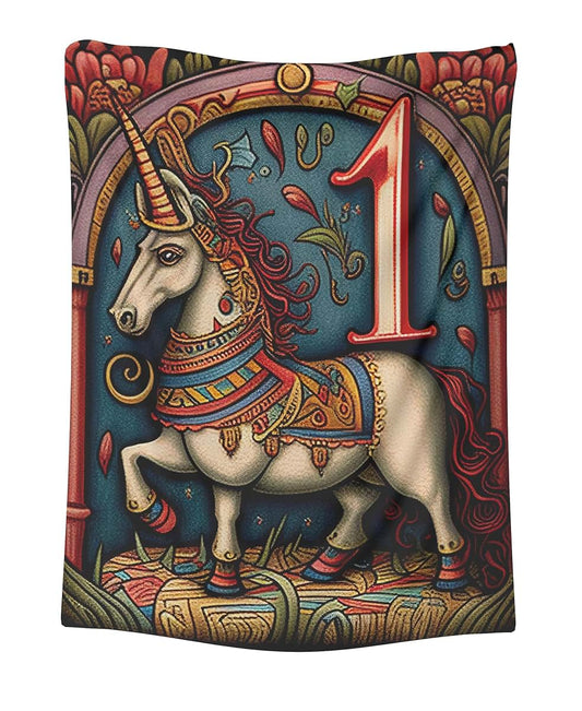 CAPITUNEISKINEPA Unicorn Baby Blankets - Kids 1 Year Old Unicorn 1st Birthday Gifts for Girls 60" x 80"